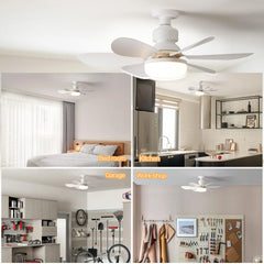 LED 40W Ceiling Fan Light E27 With Remote Control for Dimming, Suitable for Living Room, Study, Household use, 85-265V - Top Notch Mart