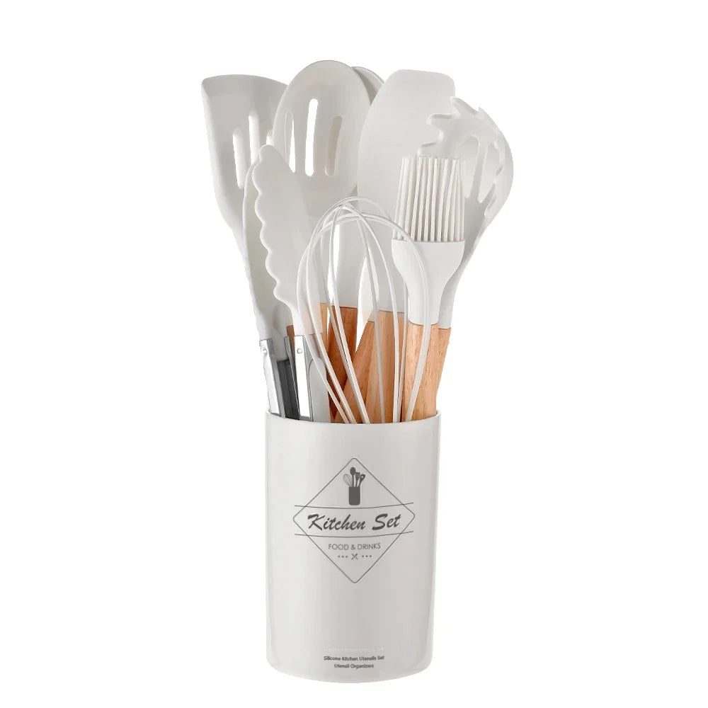 12-Piece Non-Stick Silicone Kitchen Utensil Set