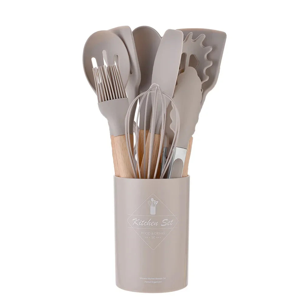 12-Piece Non-Stick Silicone Kitchen Utensil Set