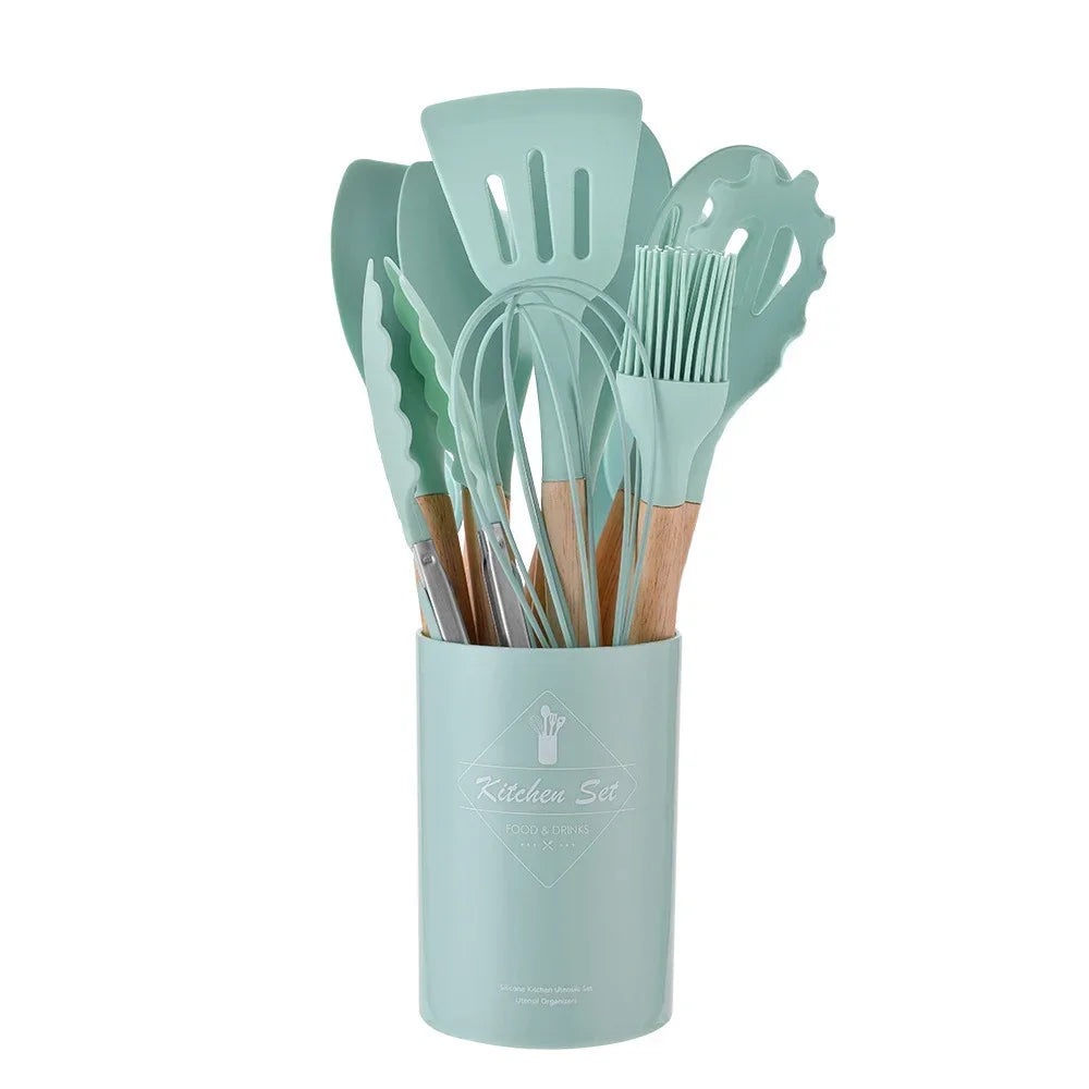 12-Piece Non-Stick Silicone Kitchen Utensil Set