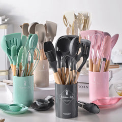 12-Piece Non-Stick Silicone Kitchen Utensil Set