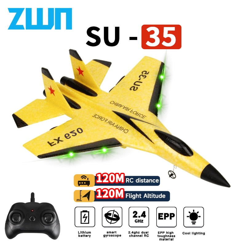 SU35 2.4G With LED Lights Aircraft Remote Control Flying Model - Top Notch Mart