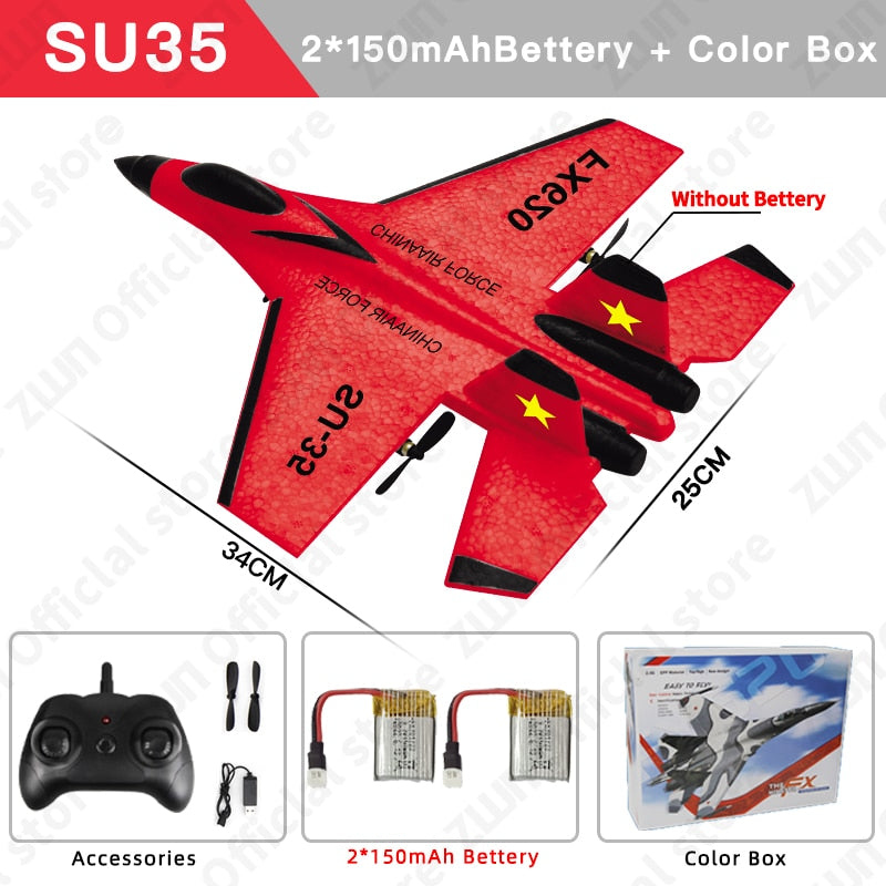 SU35 2.4G With LED Lights Aircraft Remote Control Flying Model - Top Notch Mart