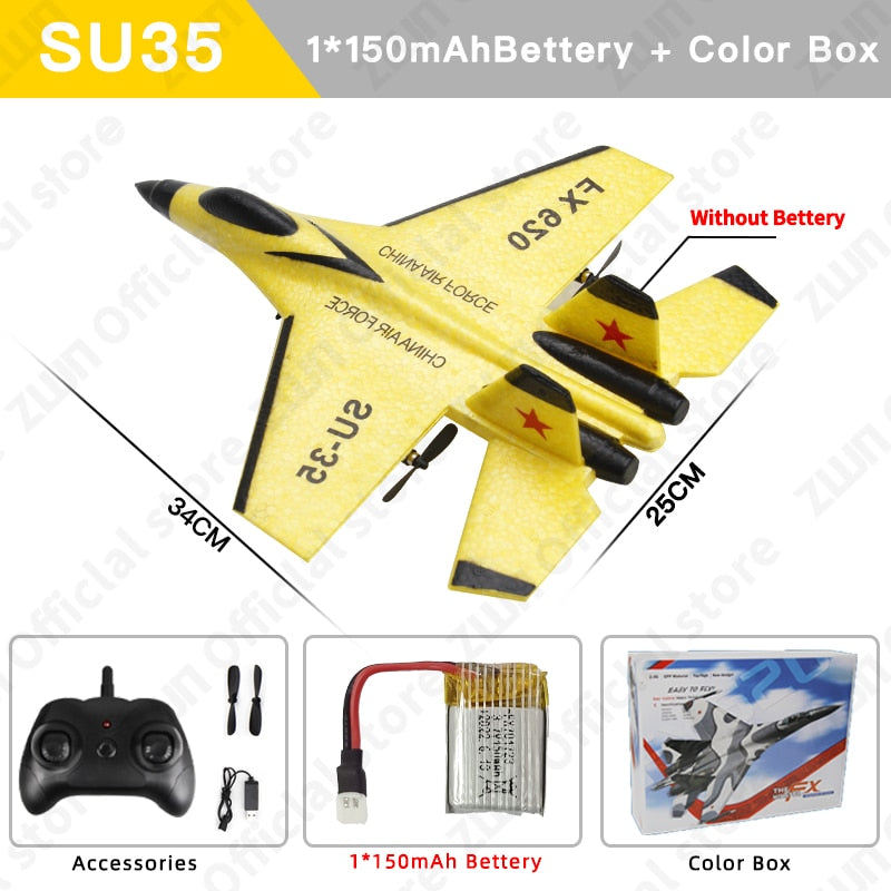 SU35 2.4G With LED Lights Aircraft Remote Control Flying Model - Top Notch Mart