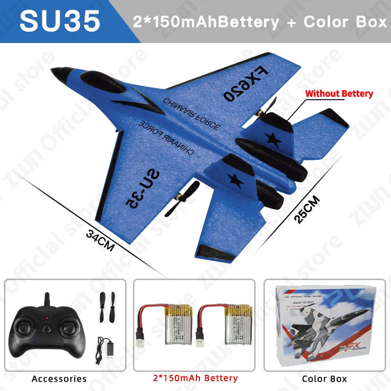 SU35 2.4G With LED Lights Aircraft Remote Control Flying Model - Top Notch Mart