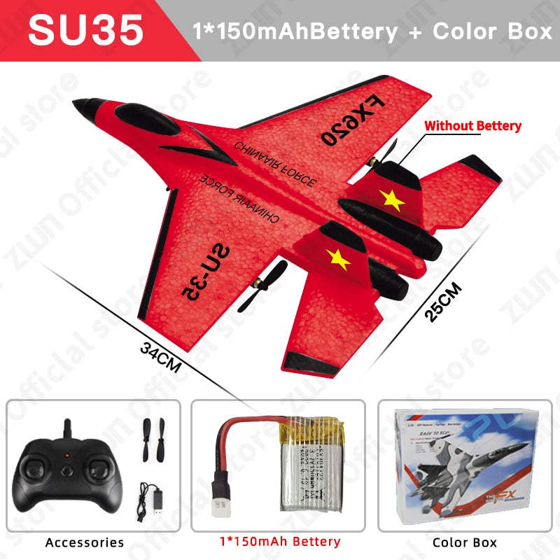 SU35 2.4G With LED Lights Aircraft Remote Control Flying Model - Top Notch Mart