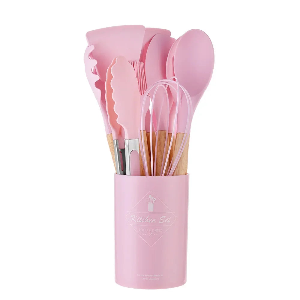 12-Piece Non-Stick Silicone Kitchen Utensil Set