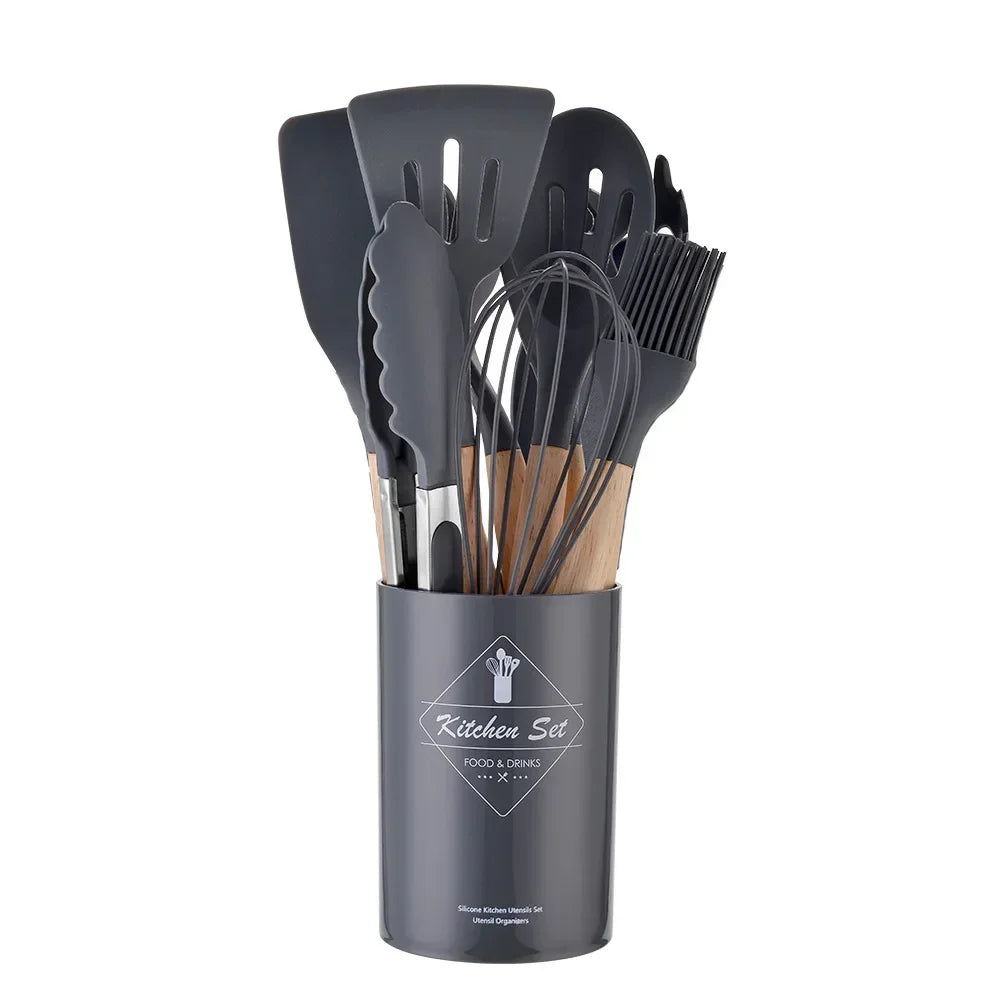 12-Piece Non-Stick Silicone Kitchen Utensil Set