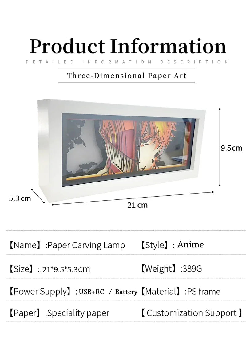 Anime 3D Shadow Lamp of Favourite Anime & Manga Characters - Top Notch Mart