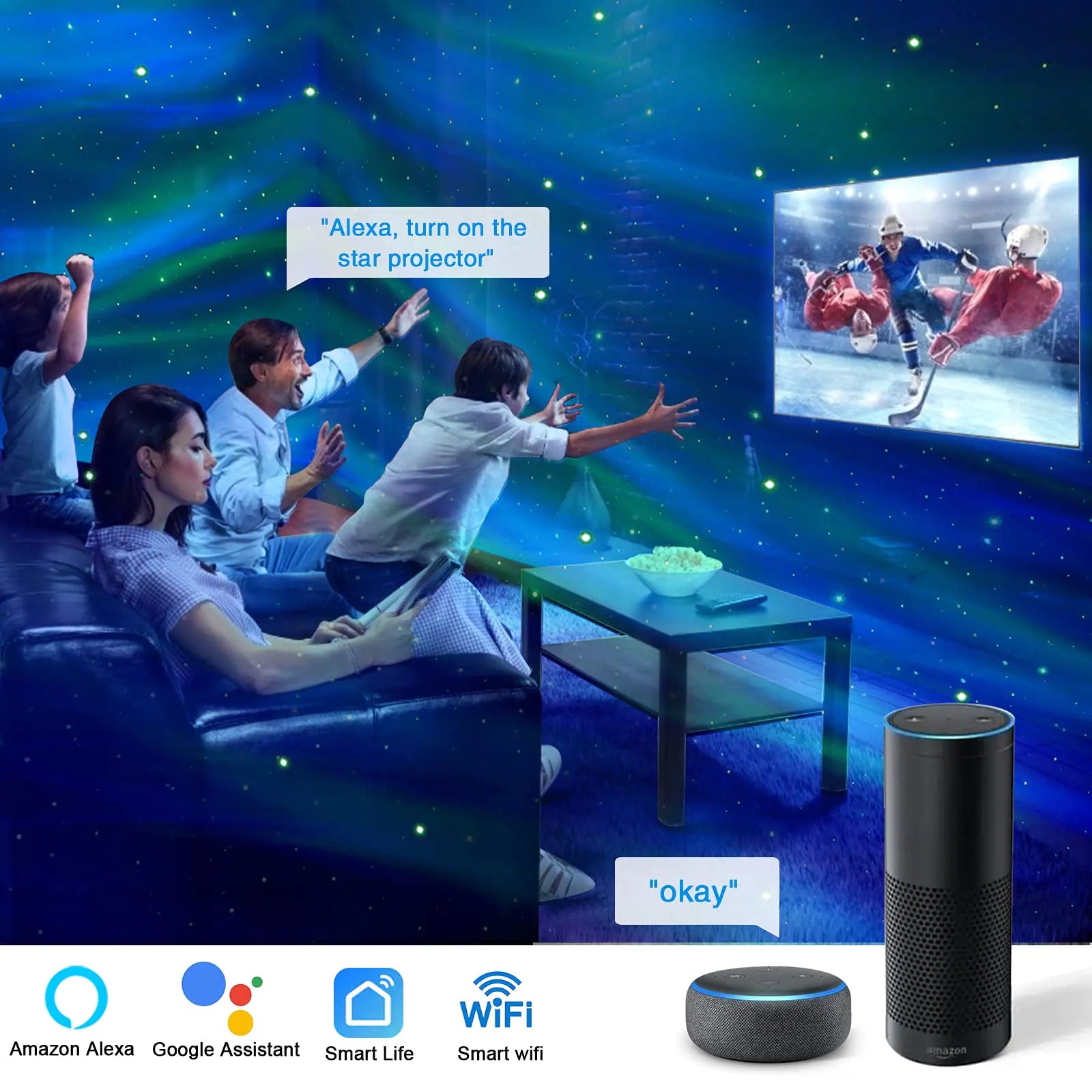 Aurora Galaxy Projector with Bluetooth - Top Notch Mart