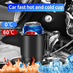 2 In1 Car Heating Cooling Cup 12V Smart Car Cup Holder Digital Temperature Display - Top Notch Mart