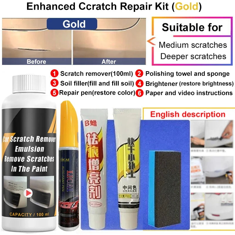 Car Scratch Remover Paint Auto Body Grinding Compound Anti Scratch Wax