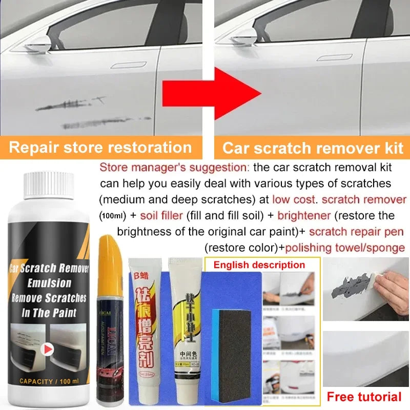 Car Scratch Remover Paint Auto Body Grinding Compound Anti Scratch Wax