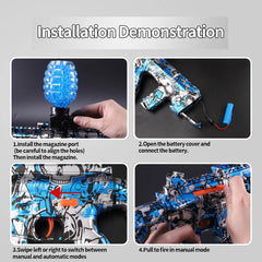 Electric Gel Ball Blaster, Eco-Friendly Water Beads,Automatic Splat Ball Blaster Outdoor - Top Notch Mart