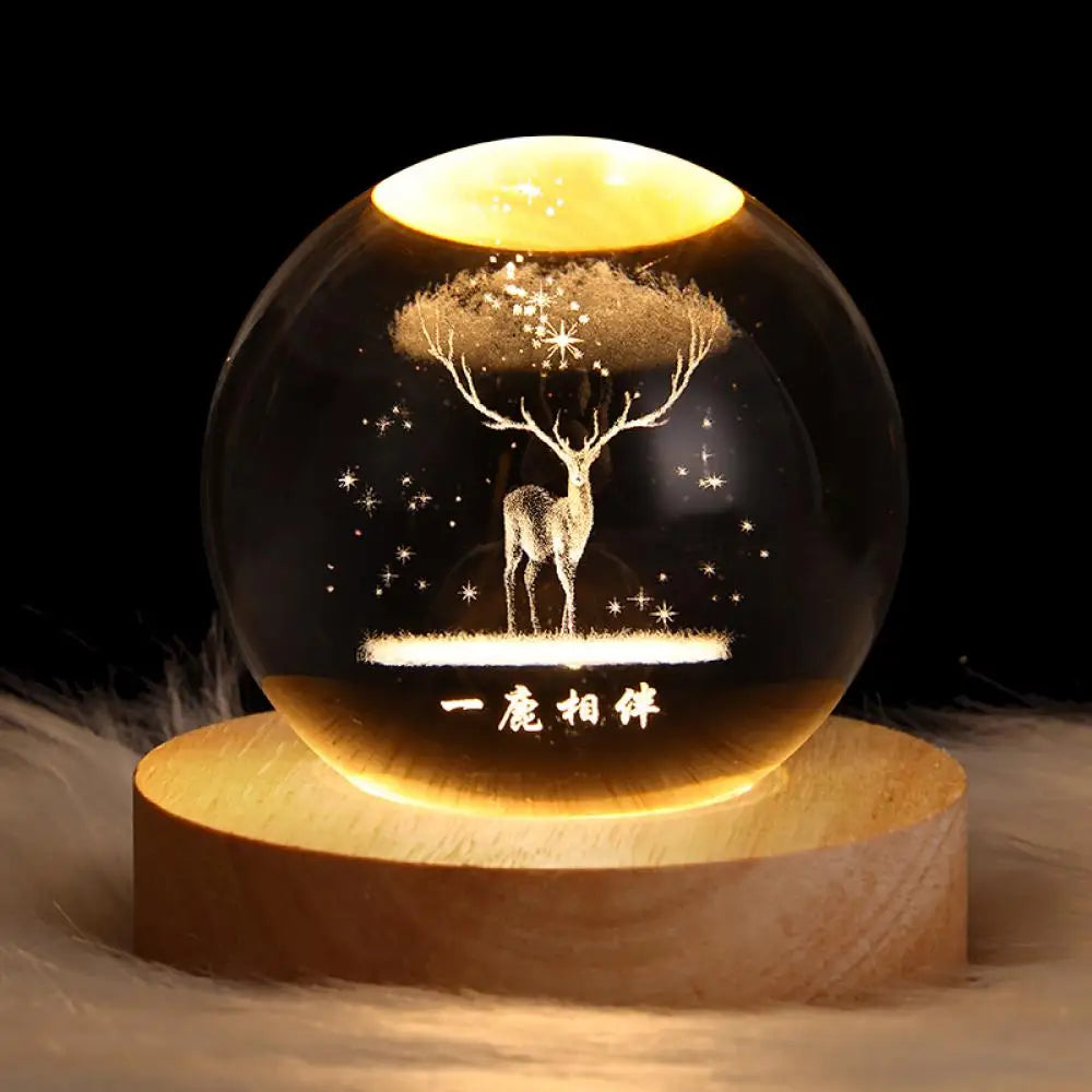 Glowing Crystal Ball Night Light Glowing Planetary Galaxy Projector - Top Notch Mart