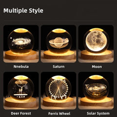 Glowing Crystal Ball Night Light Glowing Planetary Galaxy Projector - Top Notch Mart