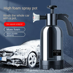 2L Hand Pump Foam Sprayer with 3 Types of Nozzle Hand Pneumatic Foam Cannon Snow Foam Car Wash Spray Bottle - Top Notch Mart