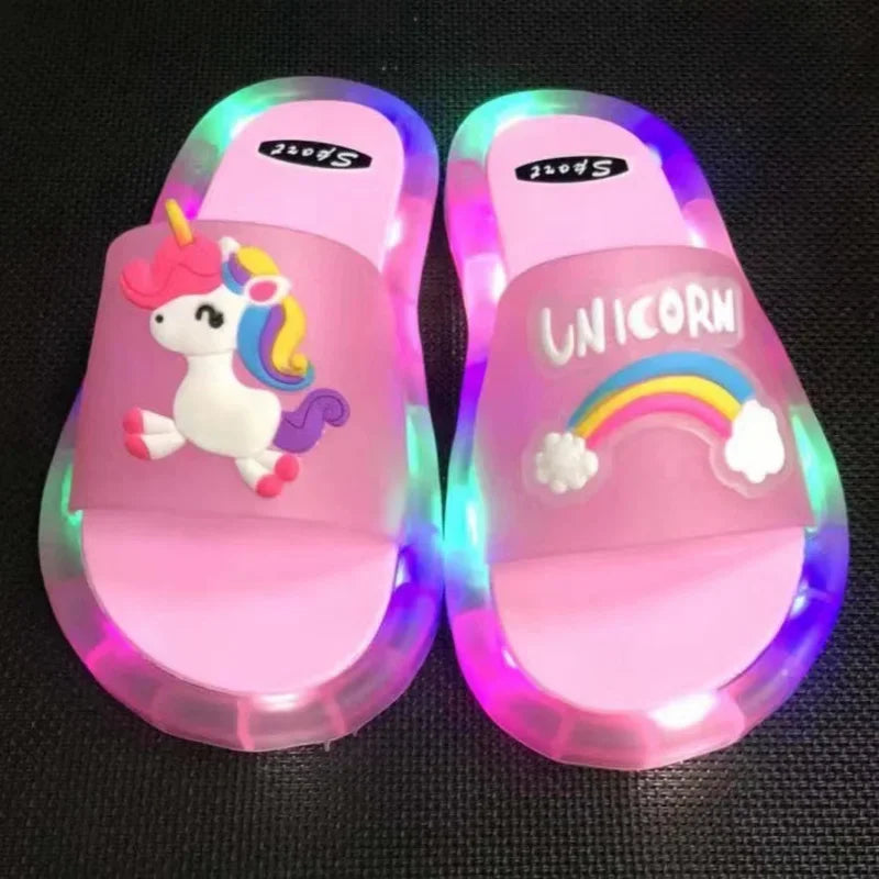 Children‘s Boys & Girls Lighted Slippers Magic Slippers Magic Spark Steps Kids Slippers - Top Notch Mart