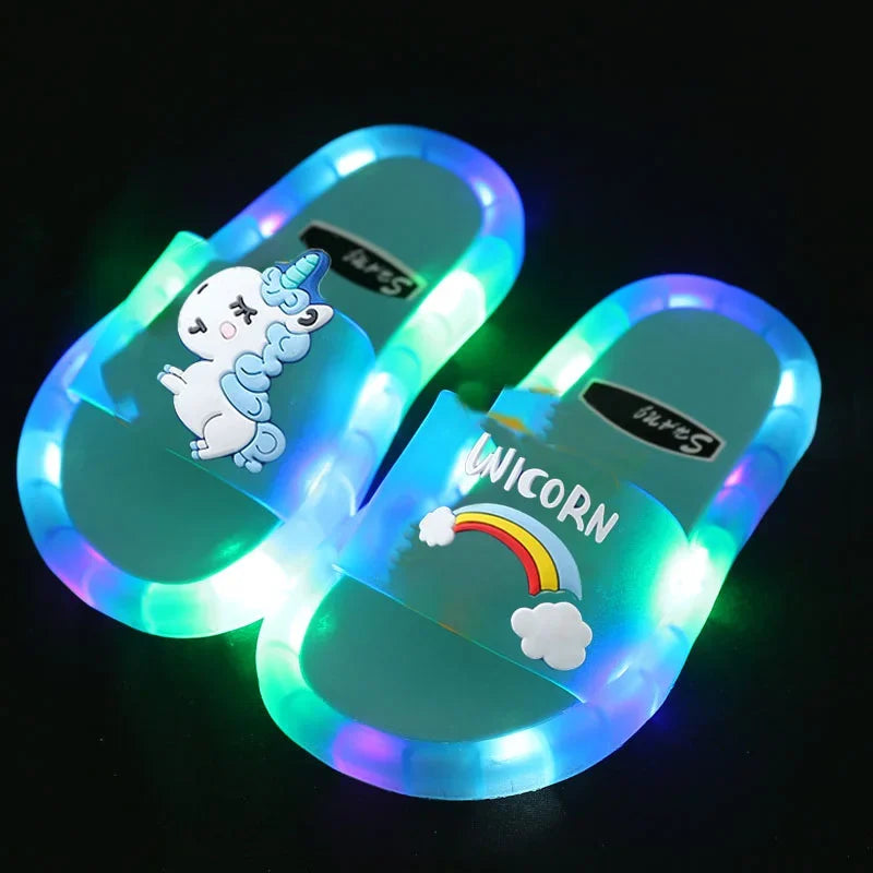 Children‘s Boys & Girls Lighted Slippers Magic Slippers Magic Spark Steps Kids Slippers - Top Notch Mart