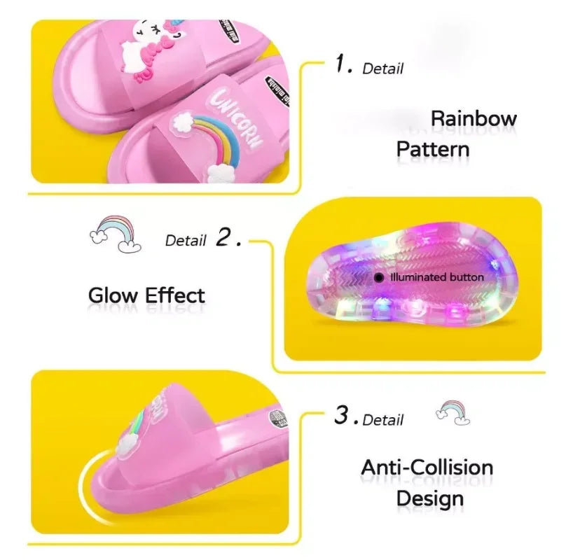 Children‘s Boys & Girls Lighted Slippers Magic Slippers Magic Spark Steps Kids Slippers - Top Notch Mart