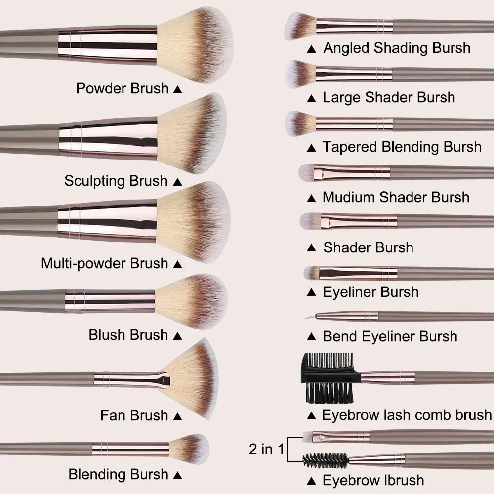 20Pcs Makeup Brush Set Professional Super soft detail Blush highlighter Foundation Concealer Eyeshadow Brush Women Beauty Tool - Top Notch Mart