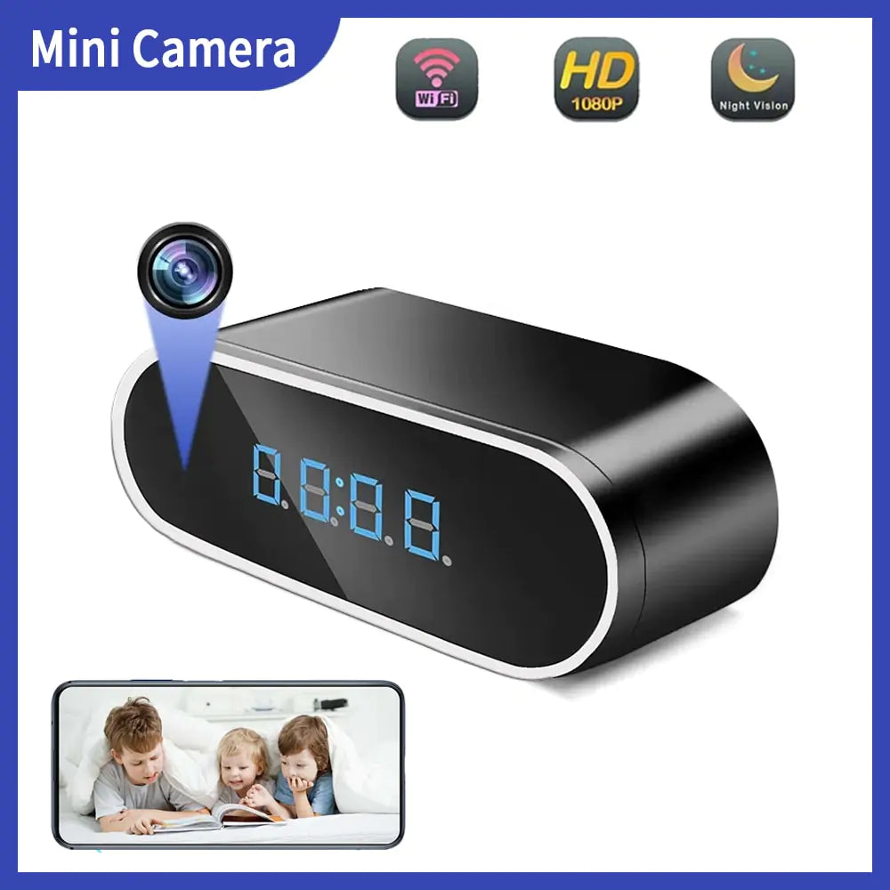 Mini Camera Clock Home Surveillance Monitor Wireless Wifi Control - Top Notch Mart