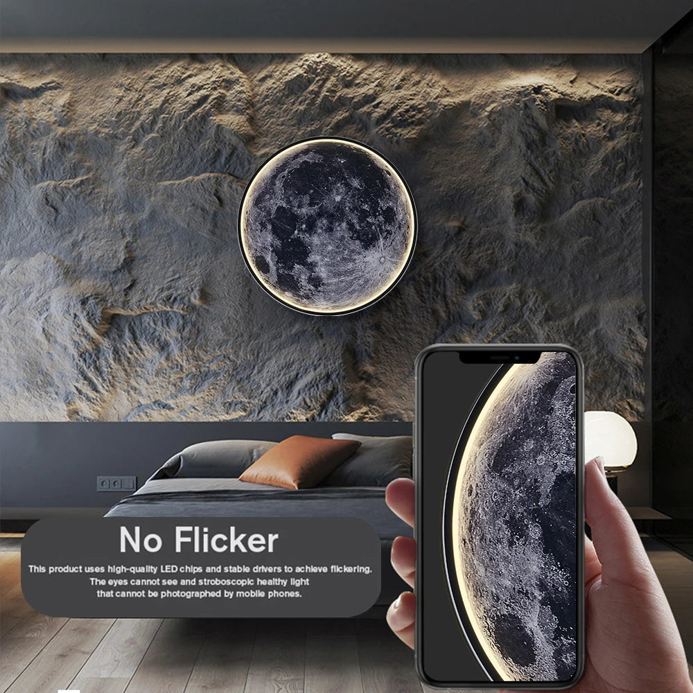 Moon Wall Lamp With RC For Dimmable Light - Top Notch Mart