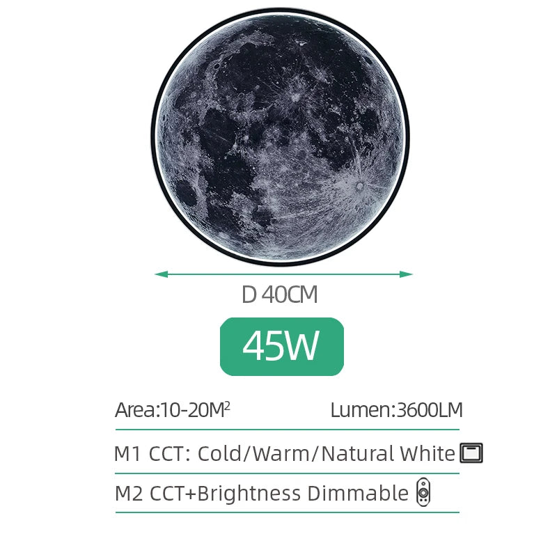 Moon Wall Lamp With RC For Dimmable Light - Top Notch Mart