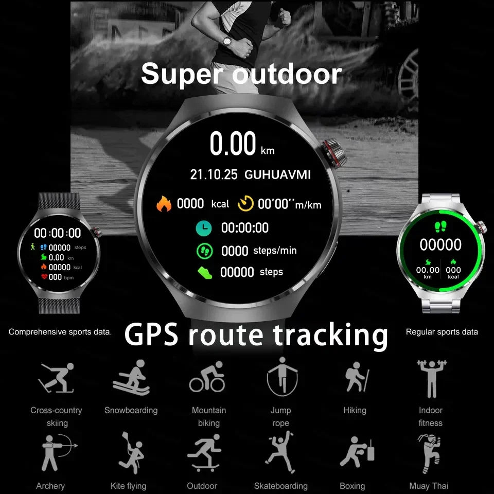 HUAWEI GT4 Pro GPS NFC Smart Watch Men 360*360 AMOLED Screen Heart rate Bluetooth Call IP68 Waterproof Man - Top Notch Mart