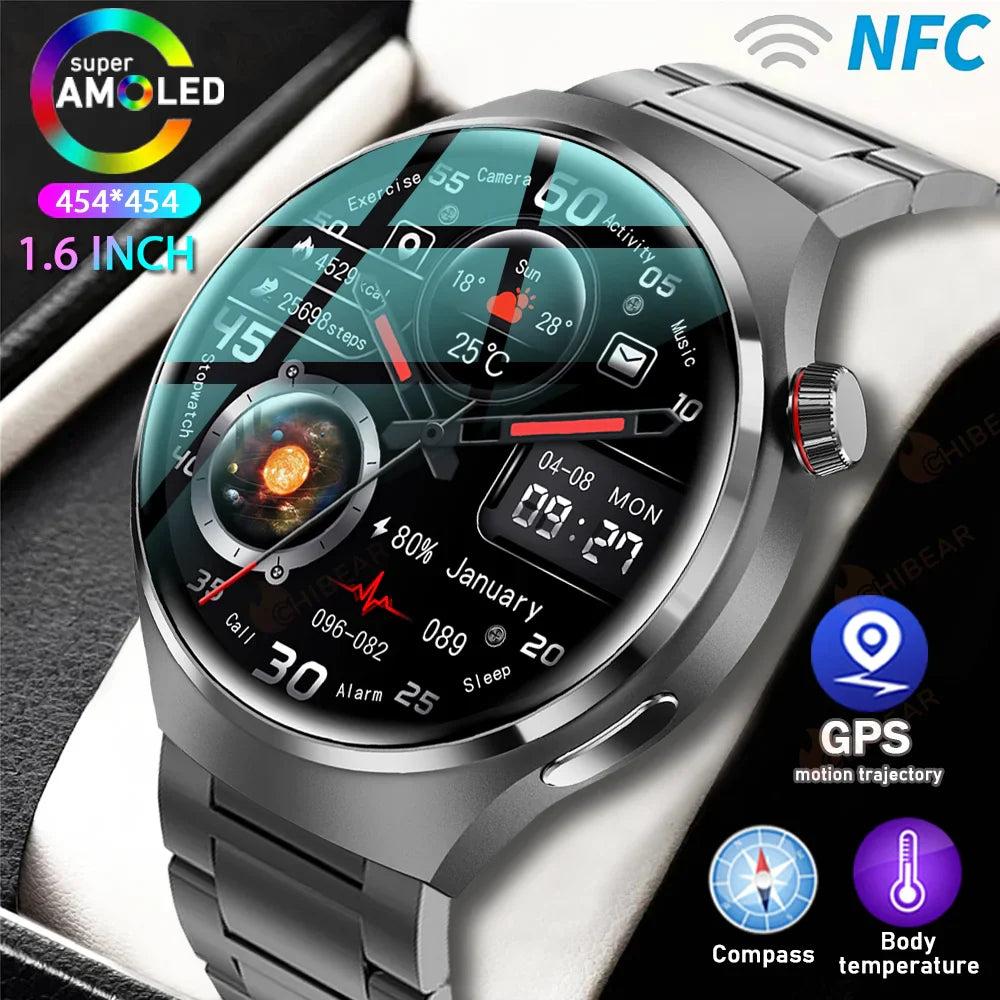 HUAWEI GT4 Pro GPS NFC Smart Watch Men 360*360 AMOLED Screen Heart rate Bluetooth Call IP68 Waterproof Man - Top Notch Mart