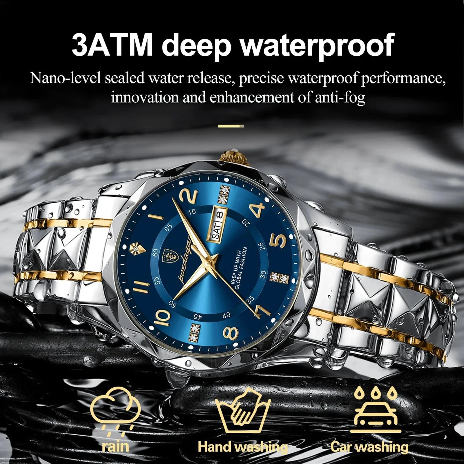 POEDAGAR Luxury Men Quartz Watch Waterproof Luminous Wristwatch Stainless Steel Men's Watches Male Clock Sports - Top Notch Mart