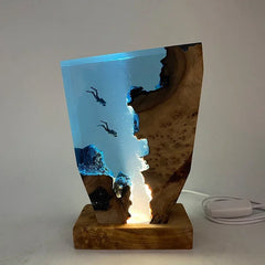 Seabed Resin Creative Art Decoration Table Lamp Diving Cave Exploration Theme Night Light - Top Notch Mart