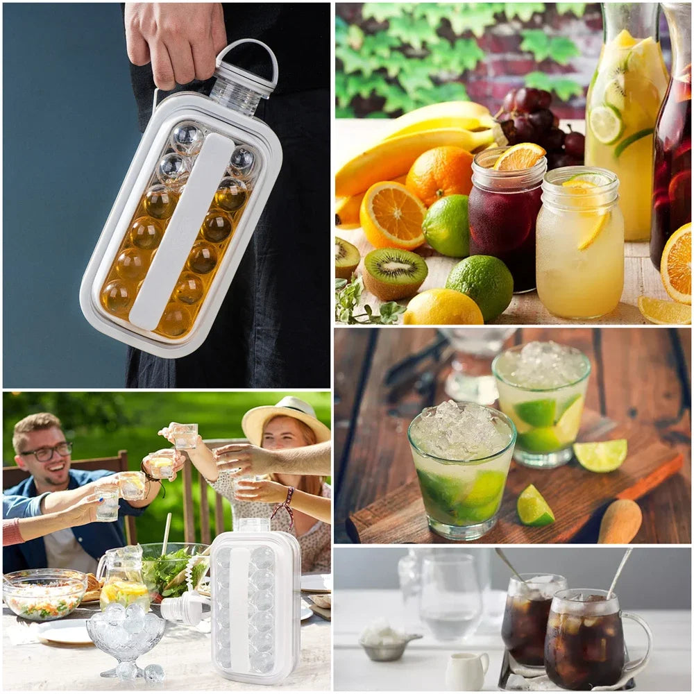 Portable Silicone Ice Ball Maker Kettle Creative Ice Cube Mold Kitchen Bar Gadgets Ice Hockey Lattice Making Tool Kettle - Top Notch Mart