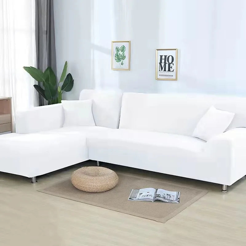 Sofa Cover Set Solid Color 1/2/3/4 Seat Stretch Milk Silk Fabric Couch Covers - Top Notch Mart