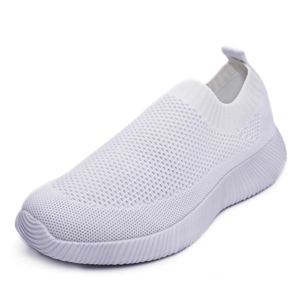 2024 Spring Women's Knitted Sock Sneakers: Casual Breathable Flats for Walking - Top Notch Mart