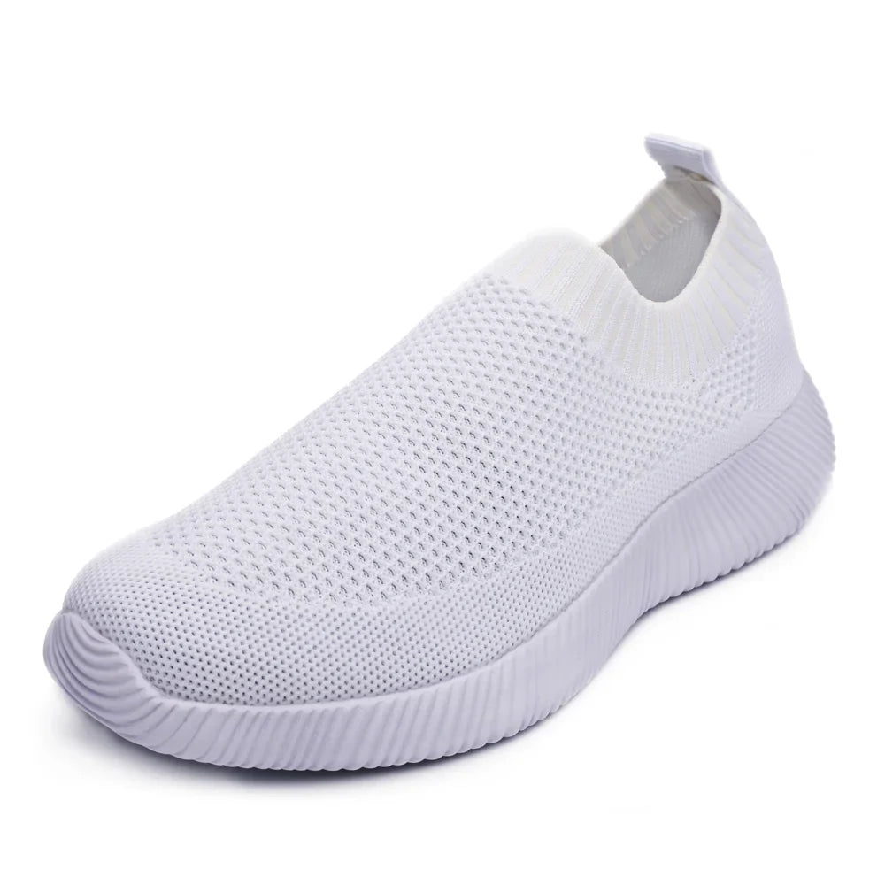 2024 Spring Women's Knitted Sock Sneakers: Casual Breathable Flats for Walking - Top Notch Mart