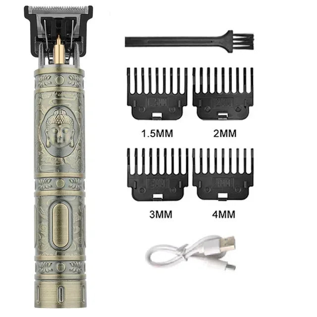 2024 New Vintage T9 Hair Cutting Machine Men's Electric Shaver Rechargeable Hair Trimmer Beard Clipper Barber Hair Cut Hot Sale - Top Notch Mart