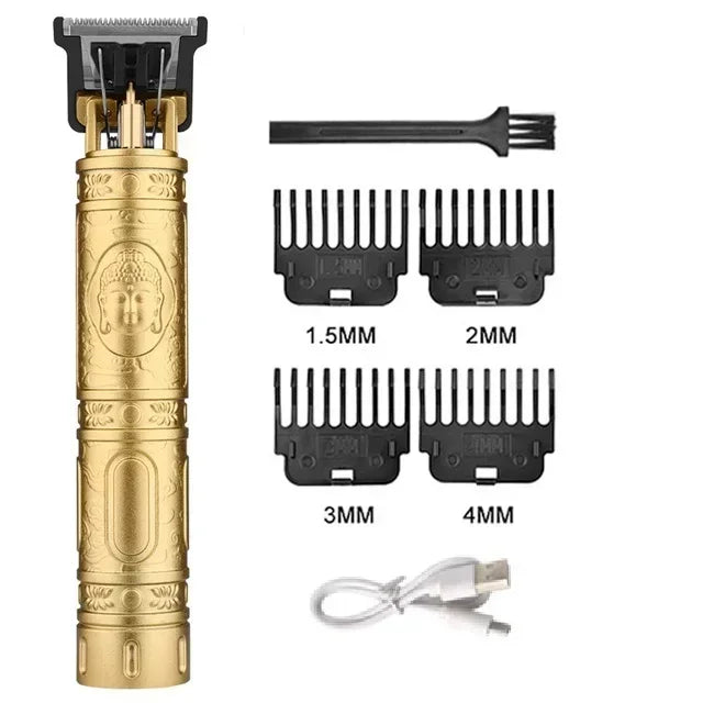 2024 New Vintage T9 Hair Cutting Machine Men's Electric Shaver Rechargeable Hair Trimmer Beard Clipper Barber Hair Cut Hot Sale - Top Notch Mart