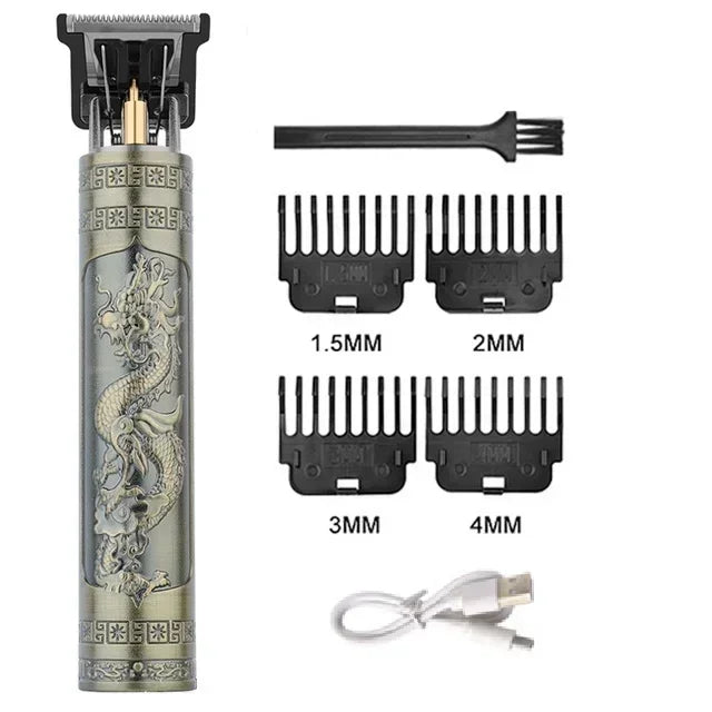 2024 New Vintage T9 Hair Cutting Machine Men's Electric Shaver Rechargeable Hair Trimmer Beard Clipper Barber Hair Cut Hot Sale - Top Notch Mart