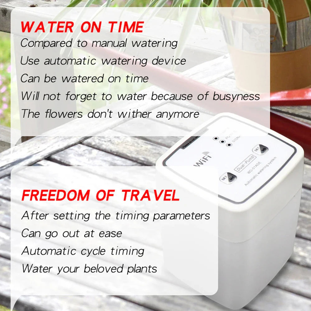 WIFI Intelligent Watering Device Automatic Drip Irrigation System Remote APP Controller for Garden Terrace - Top Notch Mart