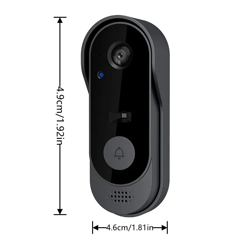 Doorbell Camera Wireless Wifi Video Doorbell IP65 Waterproof, Battery Powered,2-Way Audio, Smart Ir, Cloud Storage - Top Notch Mart